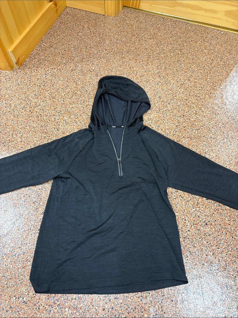 RHONE Black Half-Zip Hoodie Sweater